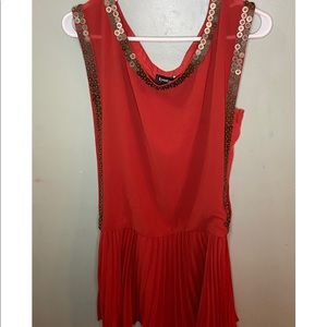 Bebe Silky red mini dress